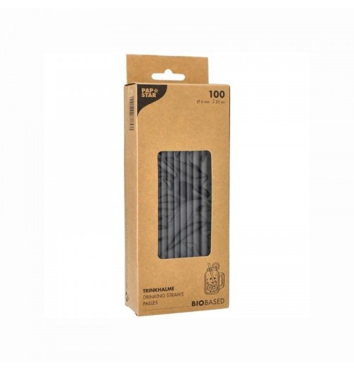 Set 100 paie din hartie, culoare negru, diametru 6mm, lungime 200mm