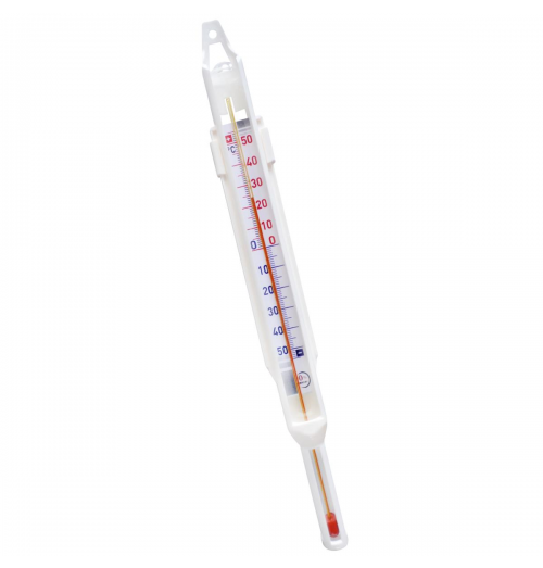 Termometru pentru frigider/congelator, functioneaza la temperaturi cuprinse intre -50°C/+50°C, structura sticla+polipropilena, lungime 355mm