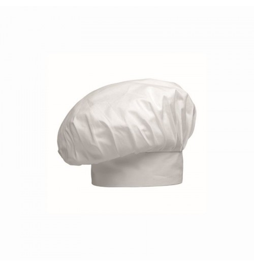 Boneta bucatar, culoare alba, model Big Hat, 100% bumbac