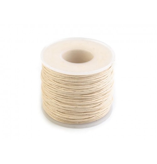 Sfoara din bumbac, culoare crem deschis, diametru 1mm, lungime 50m