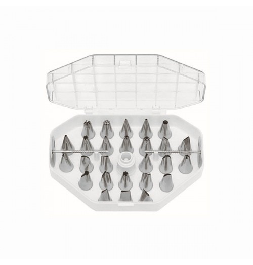 Set 29 duiuri, diverse forme, inox, ambalate in cutie de plastic