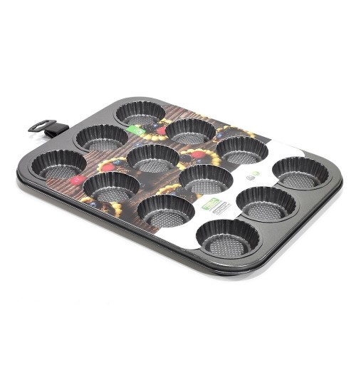 Tava pentru 12 briose, suprafata antiaderenta, dimensiuni 350x265x20hmm