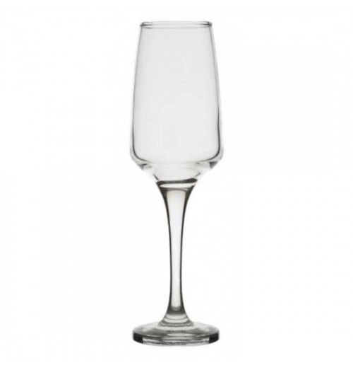 Pahar din sticla pentru sampanie, din sticla transparenta, capacitate 190ml