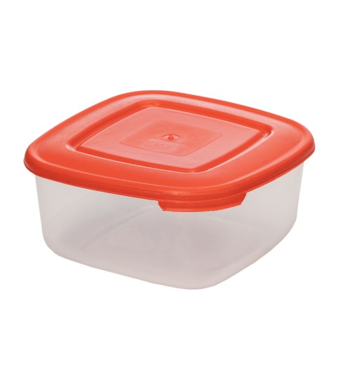 Caserola plastic+capac 1500ml rosu