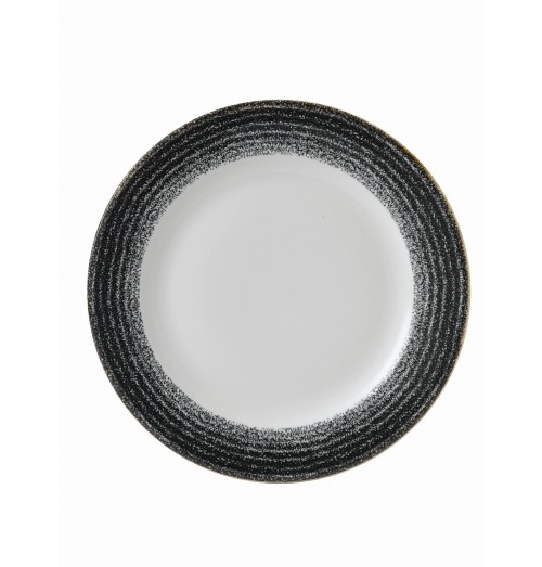 Farfurie rotunda, portelan super-vitrifiat de culoare Charcoal Black glazurat pe toata suprafata