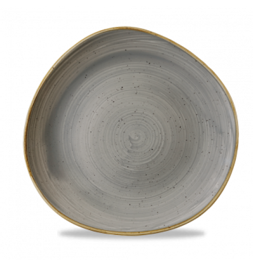 Farfurie rotunda, portelan super-vitrifiat de culoare Peppercorn Grey glazurat pe toata suprafata, diametru 286mm