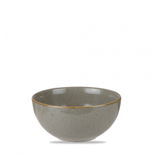 Bol rotund, portelan super-vitrifiat de culoare Peppercorn Grey glazurat pe toata suprafata, decorat manual, diametru 132 mm
