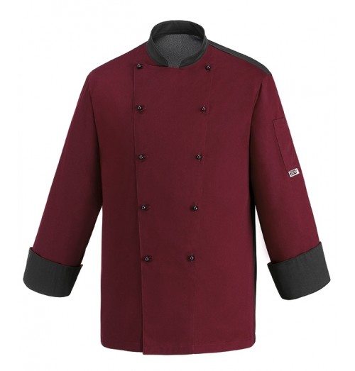 Tunica bucatar pentru barbati, maneca lunga, culoare bordeaux, marime S