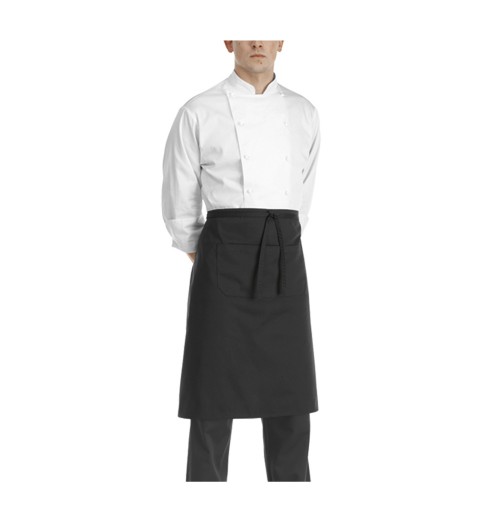 Sort bucatar, poliester si bumbac,  culoare neagra