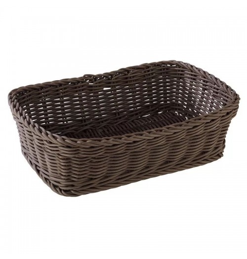 Cos dreptunghiular pentru paine, dimensiuni 310x210x90hmm, polipropilena, maro