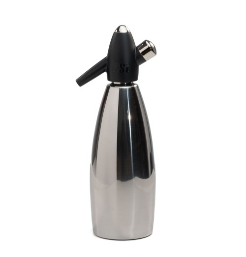 Sifon pentru apa gazoasa, capacitate 1 litru, inox + cap plastic
