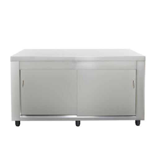 Masa calda cu usi culisante, dimensiuni 1600x700x880hmm, inox