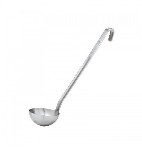 Polonic, inox, capacitate 0.25 litri, diametruetru 100mm, lungime 370mm