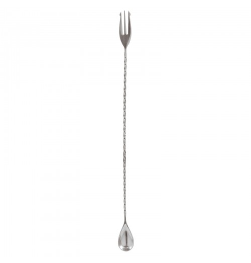 Lingurita cocktail cu furculita la capat, lungime 300mm