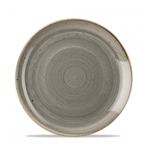 Farfurie rotunda, linia Churchill-Stonecas, de culoare Peppercorn Grey, diametru 217mm