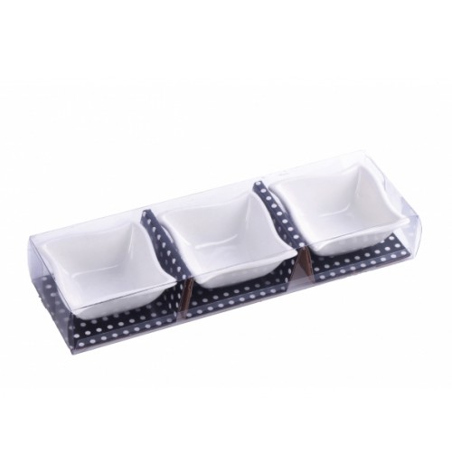 Set 3 boluri din portelan, dimensiuni 75x75x30hmm