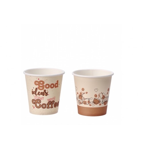 Set 50 de pahare de unica folosinta din carton, capacitate 90ml