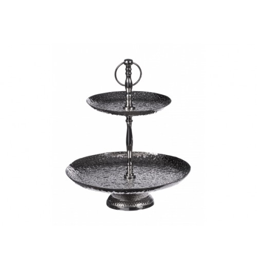 Suport decorativ din metal cu 2 nivele
