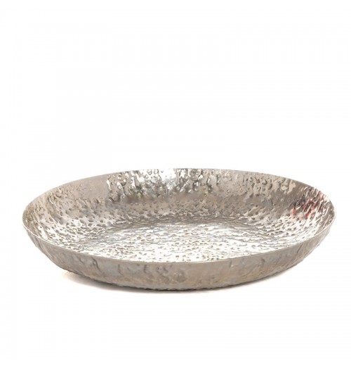 Tava decorativa, din metal, arginitie, diametru 255mm
