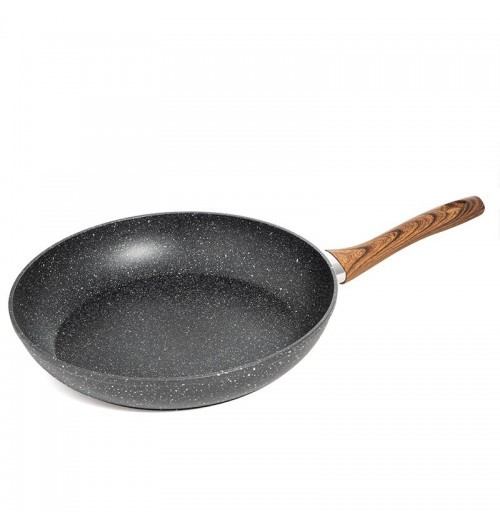 Tigaie, gama Black Stone, din piatra neagra, poate fi folosita pe plita cu inductie, diametru 320mm