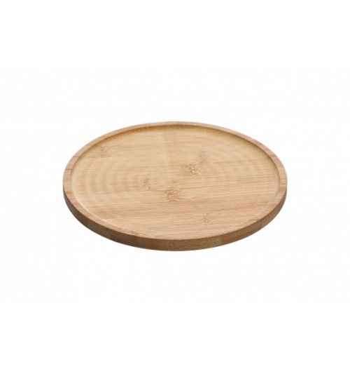 Platou rotund din lemn de bambus, diametru 220mm