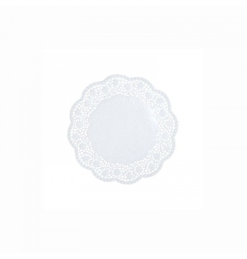 Set 100 suport rotund pentru prajituri, culoare alb, diametru 180mm