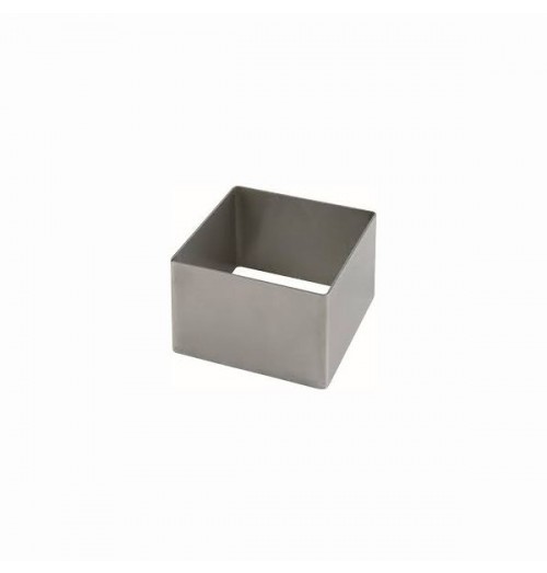 Forma patrata pentru mousse, inox cu finisaj satinat, dimensiuni 80x80mm, inaltime 45mm