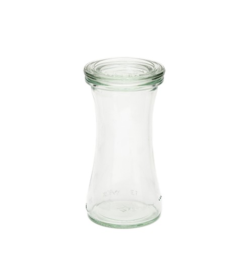 Borcan din sticla si capac, model Delikatessen-Glas, capacitate 110ml, diametru 40mm, inaltime 102mm
