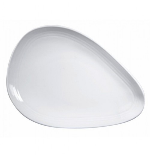 Farfurie ovala, portelan super-vitrifiat de culoare alba glazurat pe toata suprafata, dimensiune 257mm