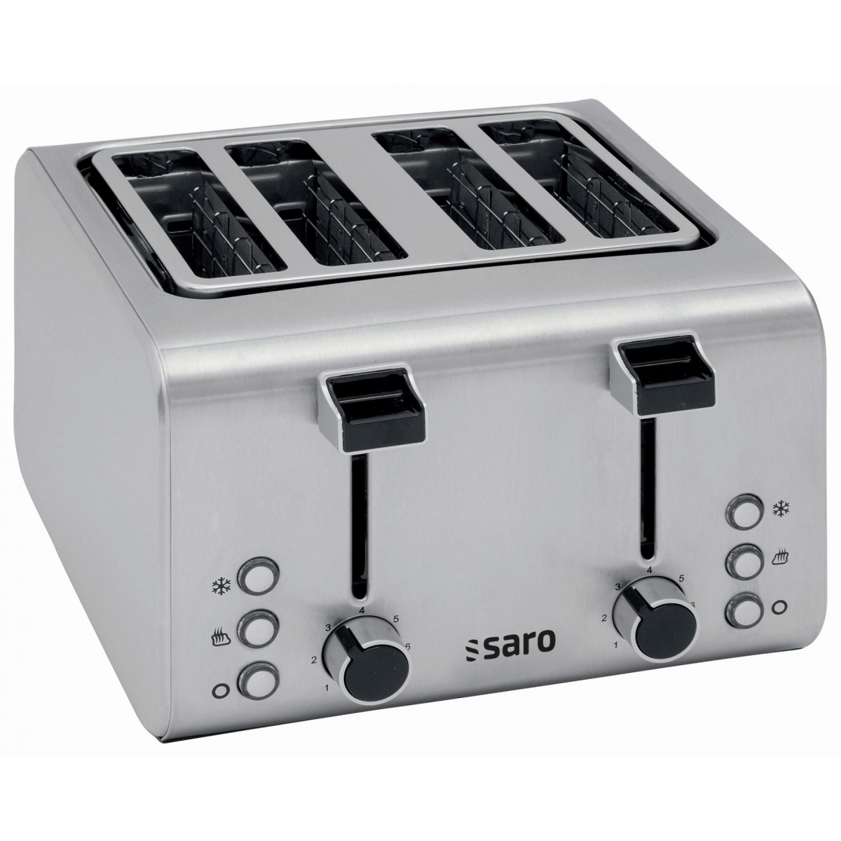 Toaster Profesional pentru 4 felii de paine, model ARIS 4, structura inox, putere 1600W, SARO