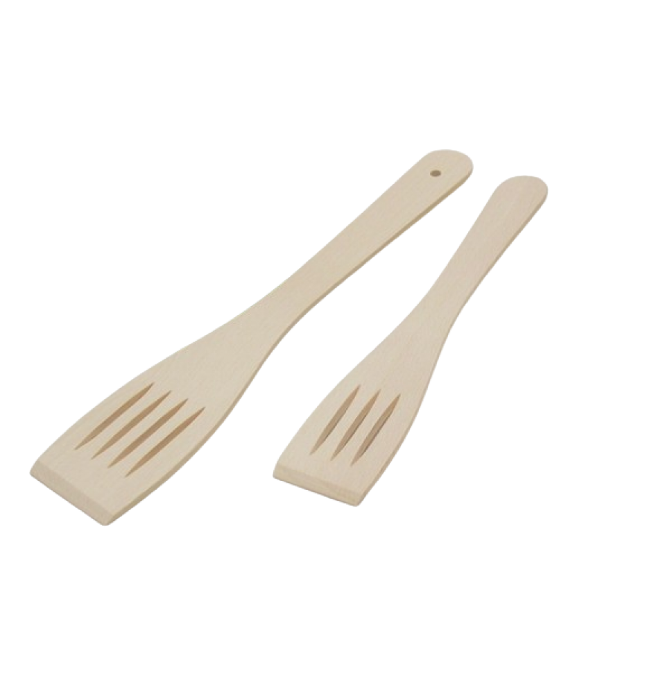Spatula din lemn cu fante, lungime 25cm