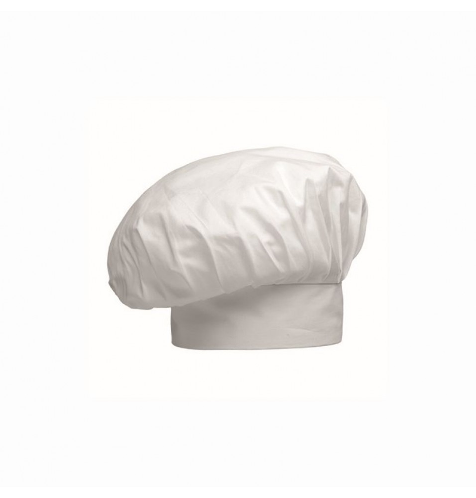 Boneta bucatar, culoare alba, model Big Hat, 100% bumbac