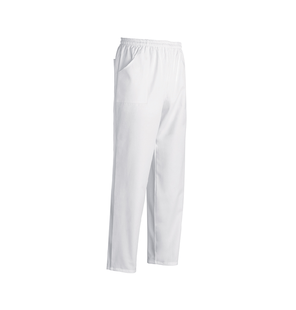 Pantalon bucatar, bumbac, alb, marime S
