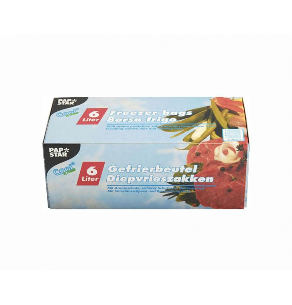 Set 45 pungi pentru congelare, grosime 35 microni, capacitate 6 litri