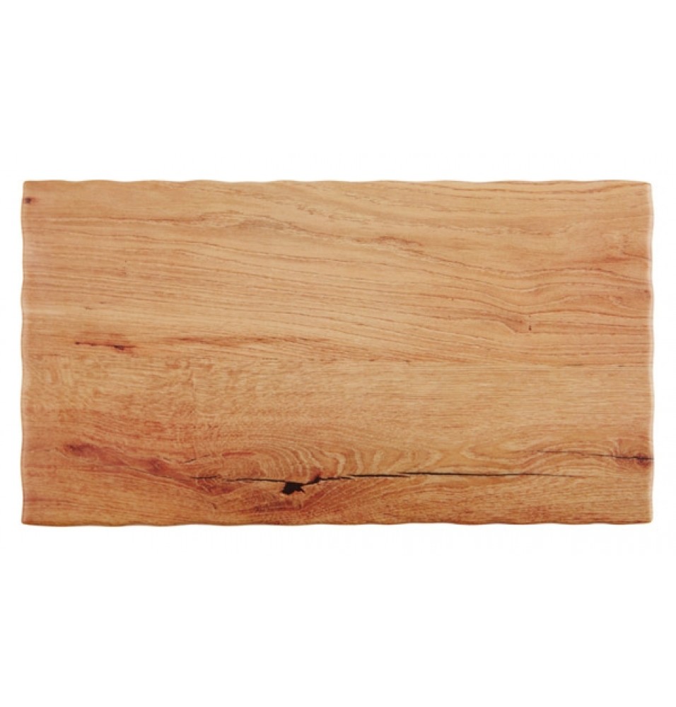 Tava GN1/4, tip blat din lemn, melamina, rezistenta la temperaturi cuprinse intre, 30øC/+70øC, culoarea lemnului de stejar, suprapozabila, dimensiuni 265x162x15mm, lavabila in masina de spalat vase