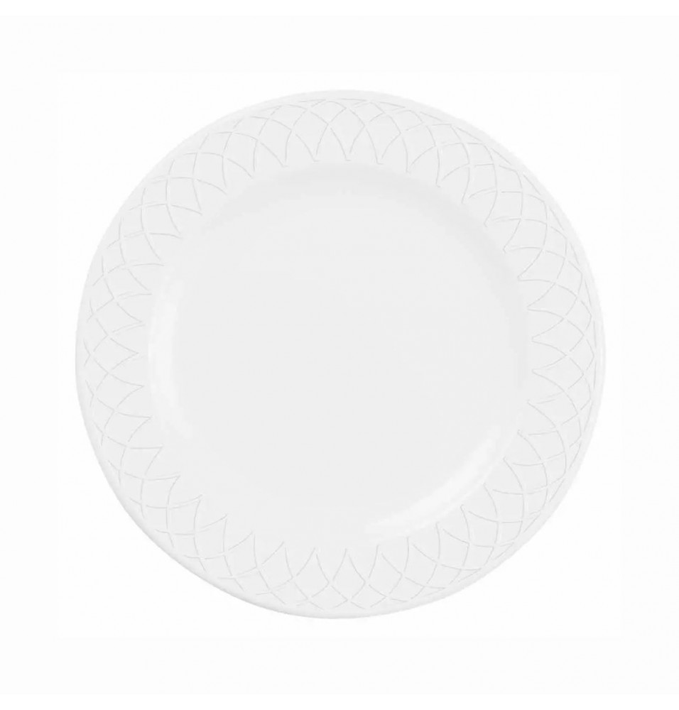 Farfurie intinsa rotunda, linia Alchemy-Jardin, portelan alb glazurat pe toata suprafata, diametru 265mm, garantat 5 ani la ciobituri
