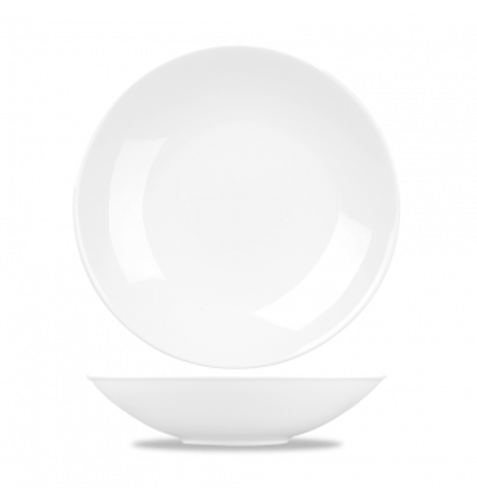 Farfurie adanca, rotunda, linia Alchemy-Balance, portelan alb, dimensiune 265mm