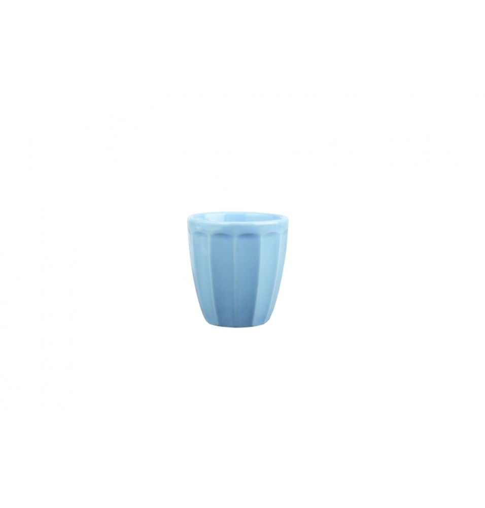 Cupa pentru desert, capacitate 99 ml, din portelan super-vitrifiat, culoare albastra glazurat pe toata suprafata