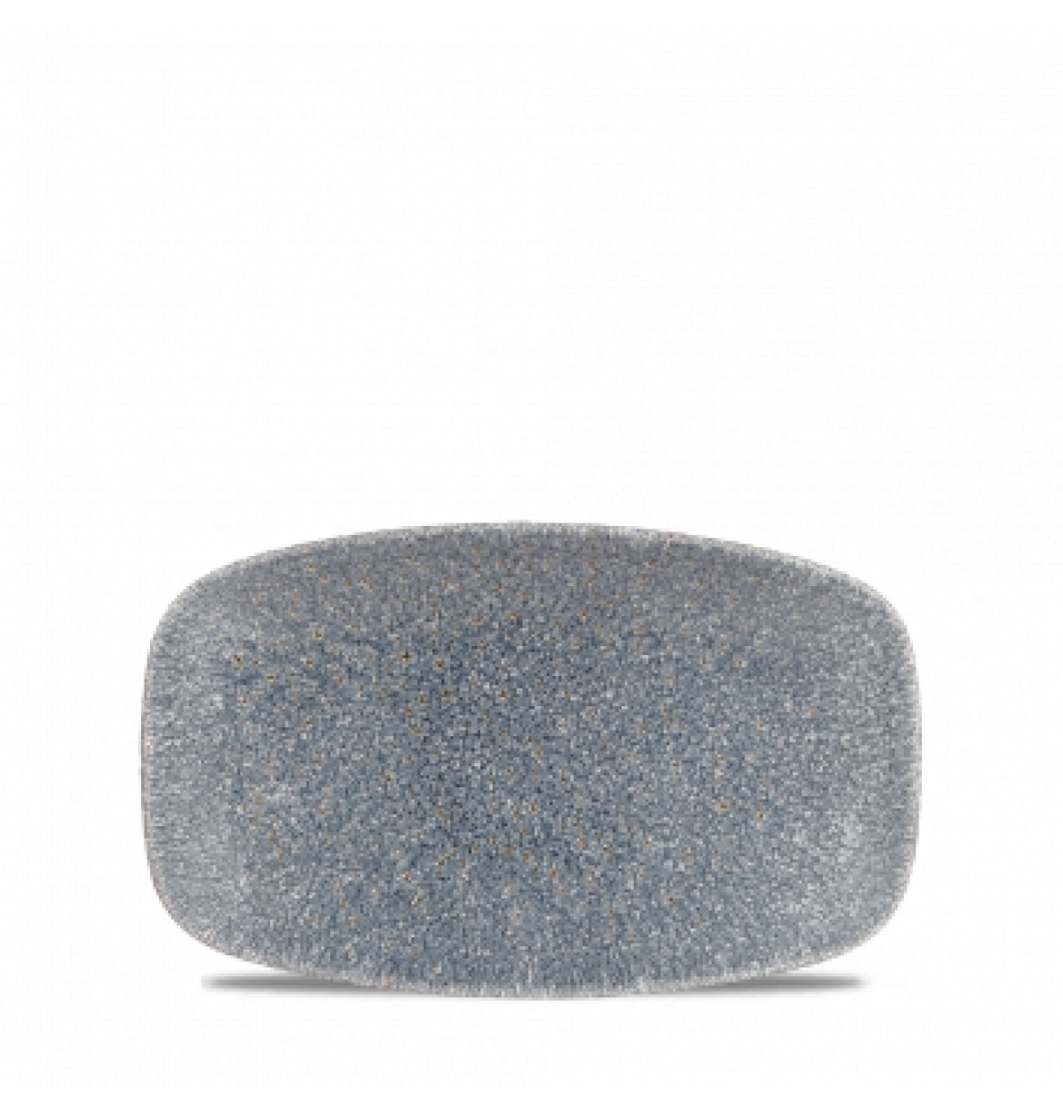 Platou dreptunghiular, portelan super-vitrifiat de culoarea Topaz Blue glazurat pe toata suprafata, dimensiuni 200x121mm
