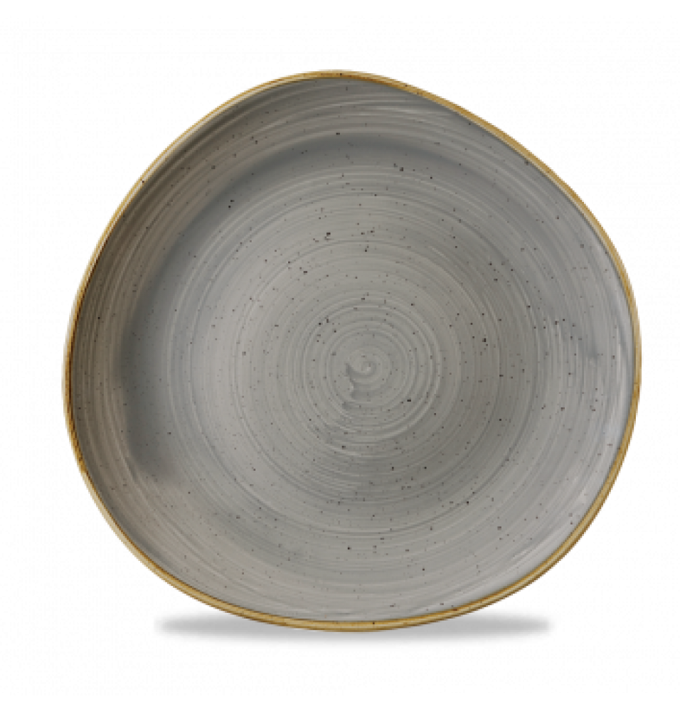 Farfurie rotunda, portelan super-vitrifiat de culoare Peppercorn Grey glazurat pe toata suprafata, diametru 286mm