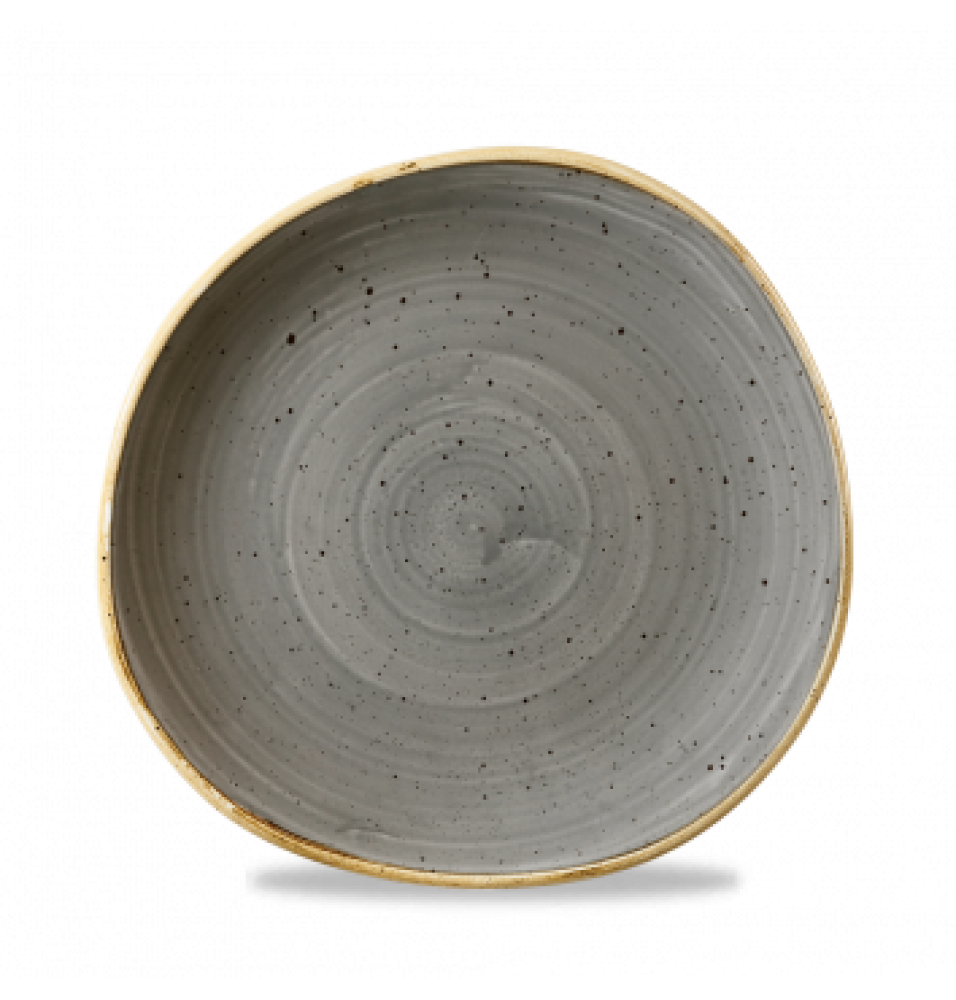 Farfurie rotunda, portelan super-vitrifiat de culoare Peppercorn Grey glazurat pe toata suprafata, diametru 210mm