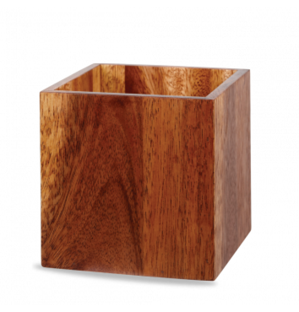 Suport patrat din lemn de acaccia, dimensiuni 150X150X150mm