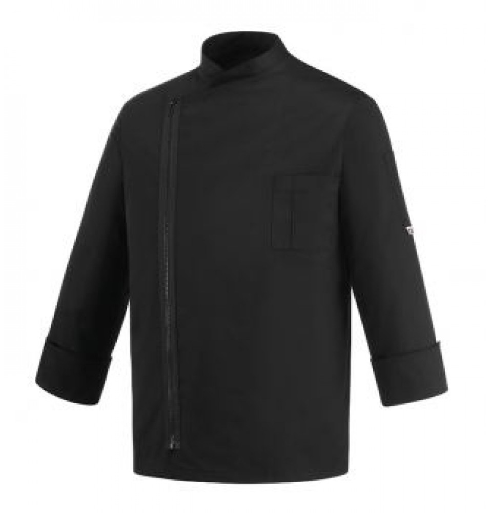 Tunica bucatar pentru barbati -cu fermoar, maneca lunga, culoare neagra, marime M