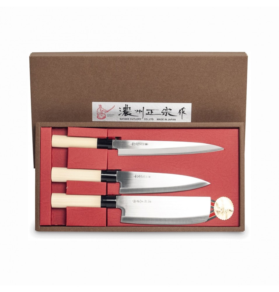 Set 3 cutite:Sashimi, Santoku si Nakiri