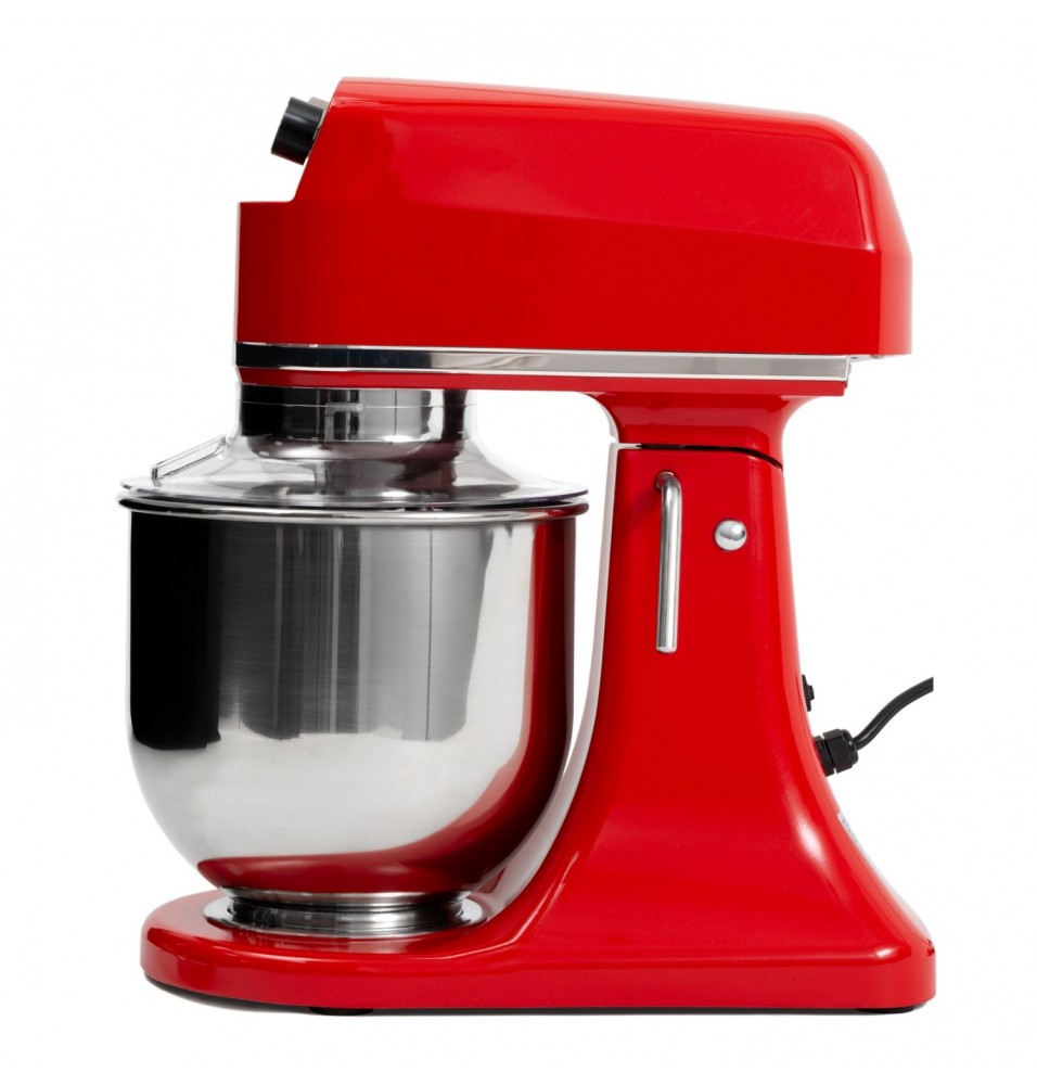 Mixer planetar, capacitate 7 litri, culoare rosie, dimensiuni 403x236x438hmm