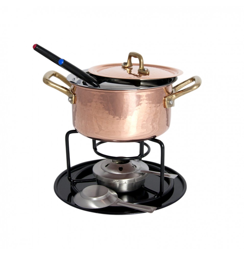 Cratita pentru fondue din cupru, diametru 160mm