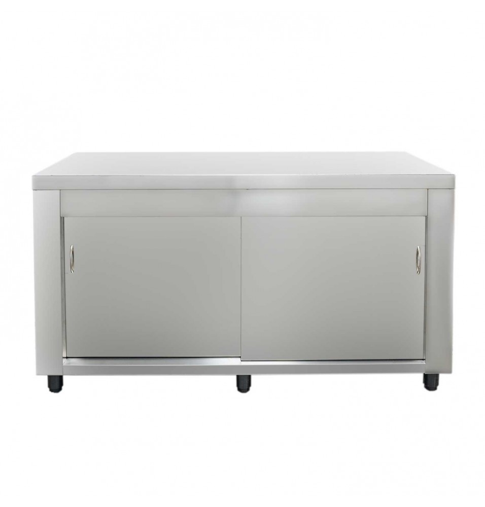 Masa calda cu usi culisante, dimensiuni 1600x700x880hmm, inox