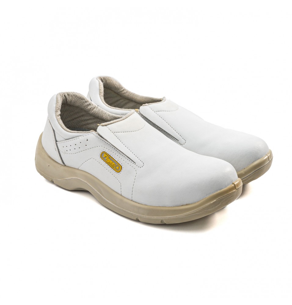 Pantofi albi pentru macelari cu protectie, marimea 42