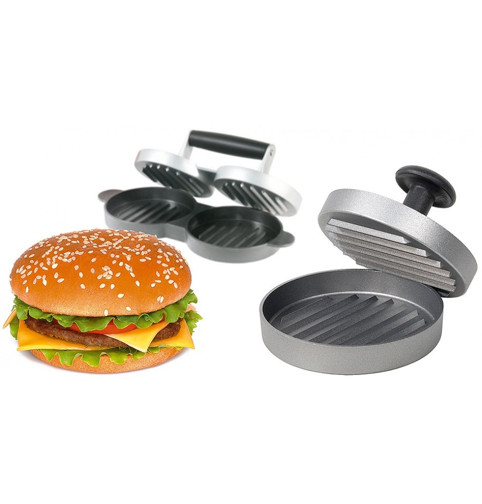 Presa pentru burgeri, impingator din aluminiu turnat, diametrul 115 mm, inaltime 80 mm