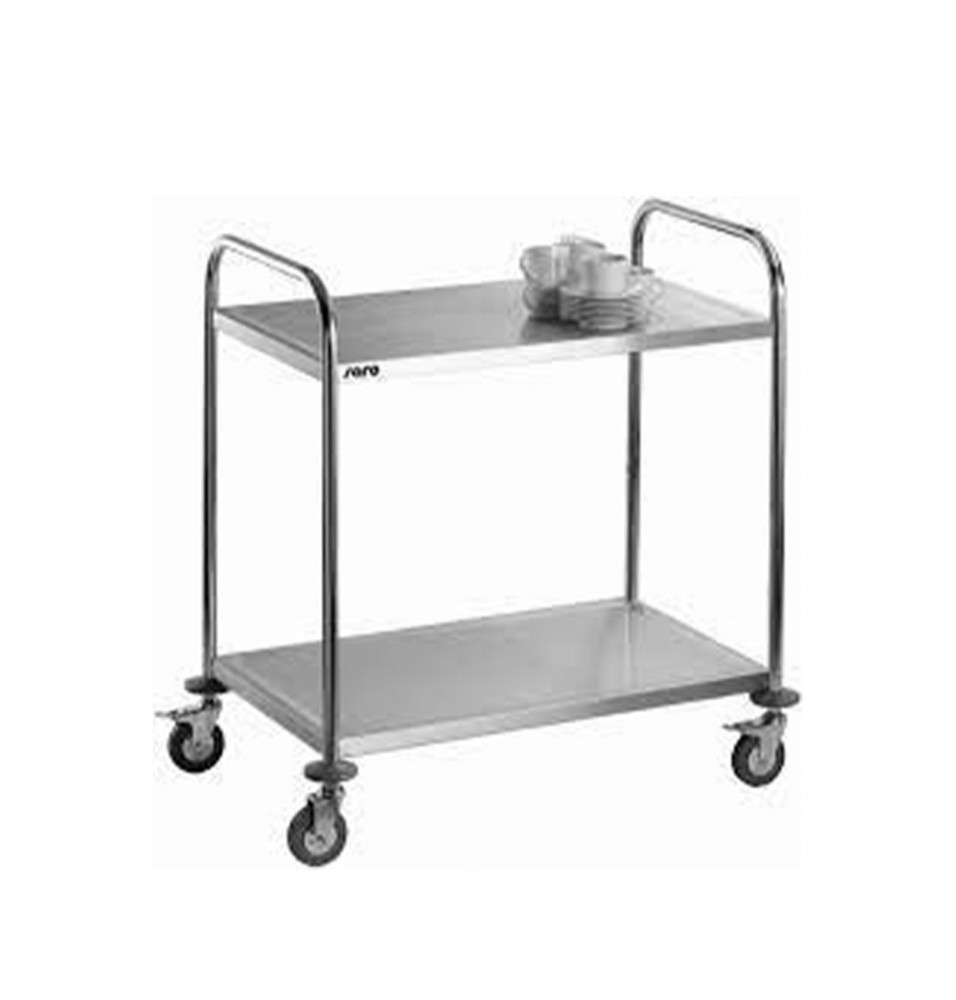 Carucior servire cu 2 planuri, inox, dimensiune 860x540x940, greutate 10kg